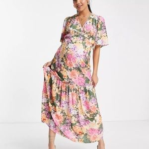 Nobody's Child Maternity Clementine large floral print multicolored dress